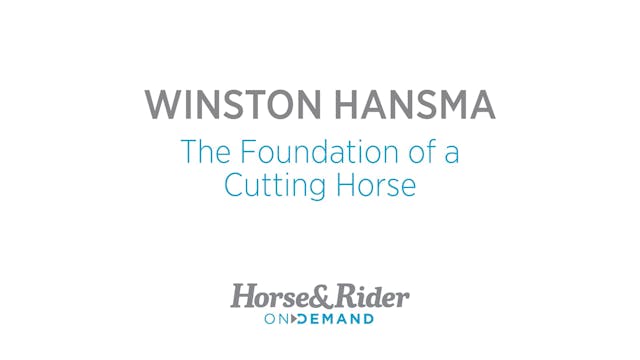 The Foundation of a Cutting Horse