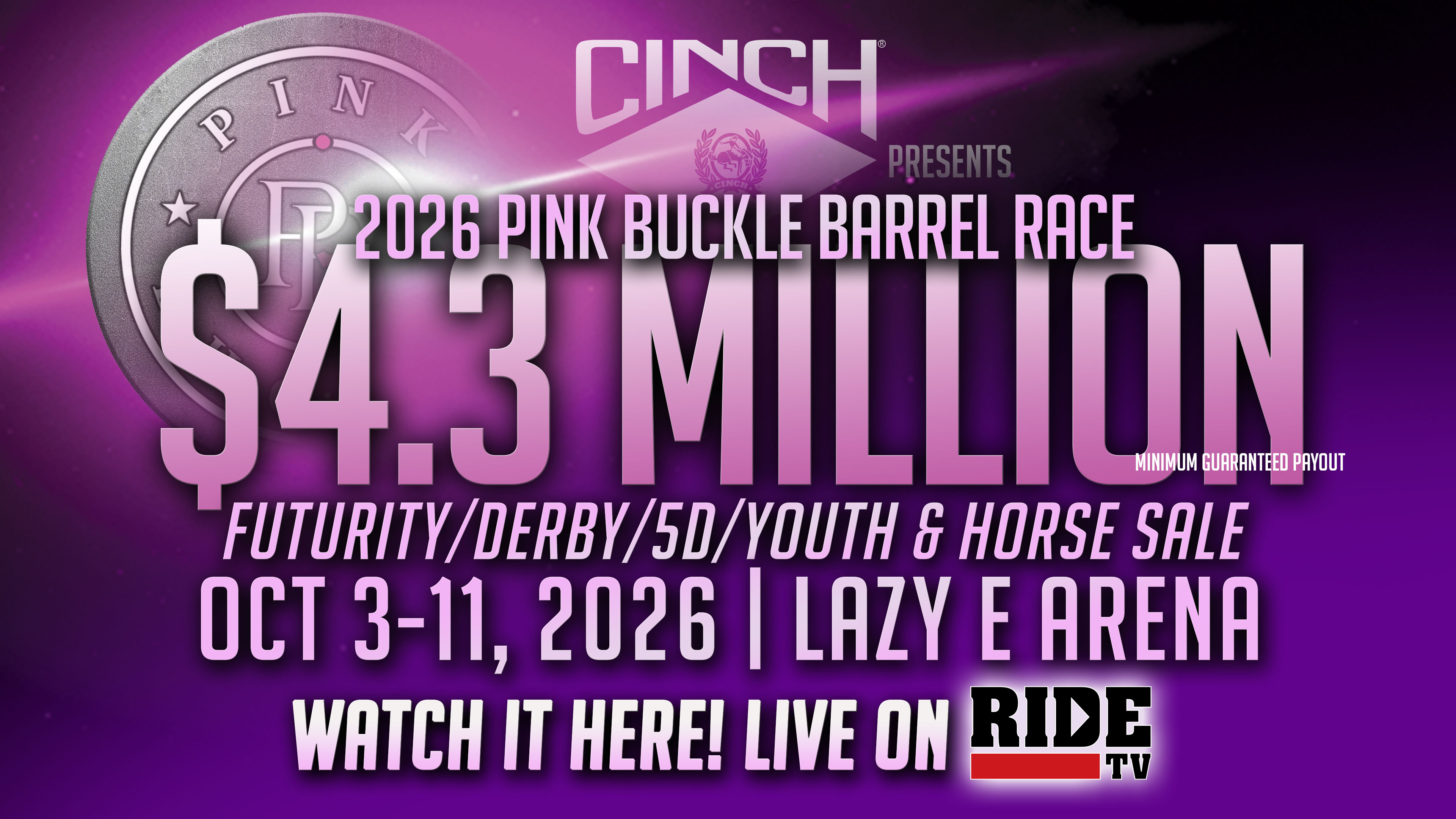 Pink Buckle Barrel Race | October 3 - 11, 2026