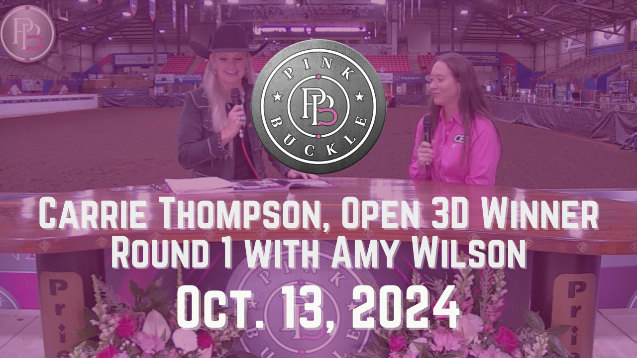 Carrie Thompson, Open 3D Winner Rd. 1 | Pink Buckle | 10/13/24