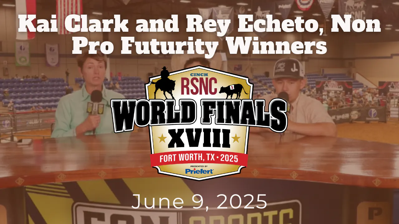 Kai Clark and Rey Echeto, Non Pro Futurity Winners | RSNC World Finals ...