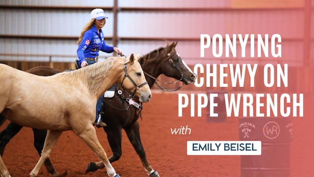 Ponying Chewy on Pipe Wrench