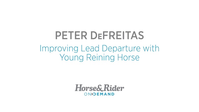 Improving Lead Departure with Young Reining Horse