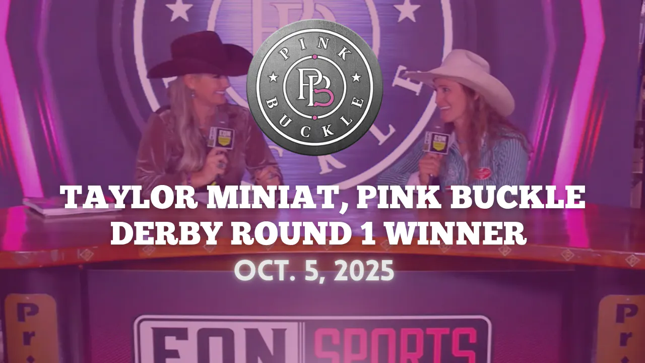 Taylor Miniat, Derby Rd. 1 Winner | Pink Buckle | Oct. 5, 2025 - RIDE TV