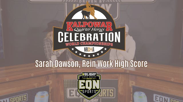 Sarah Dawson, Rein Work High Score | ...