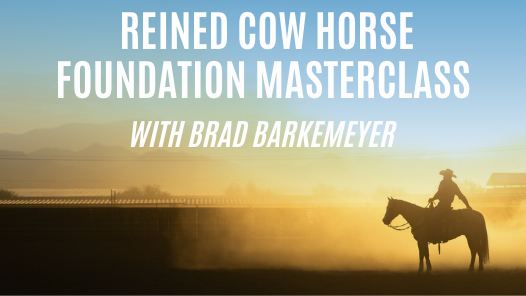 Brad Barkemeyer's Reined Cow Horse Foundation Masterclass