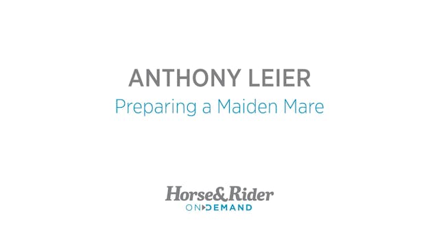 Preparing a Maiden Mare