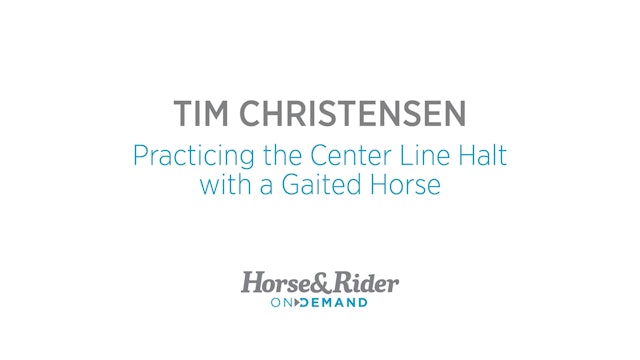 Practicing the Center Line Halt with a Gaited Horse