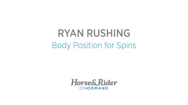 Body Position for Reining Spins