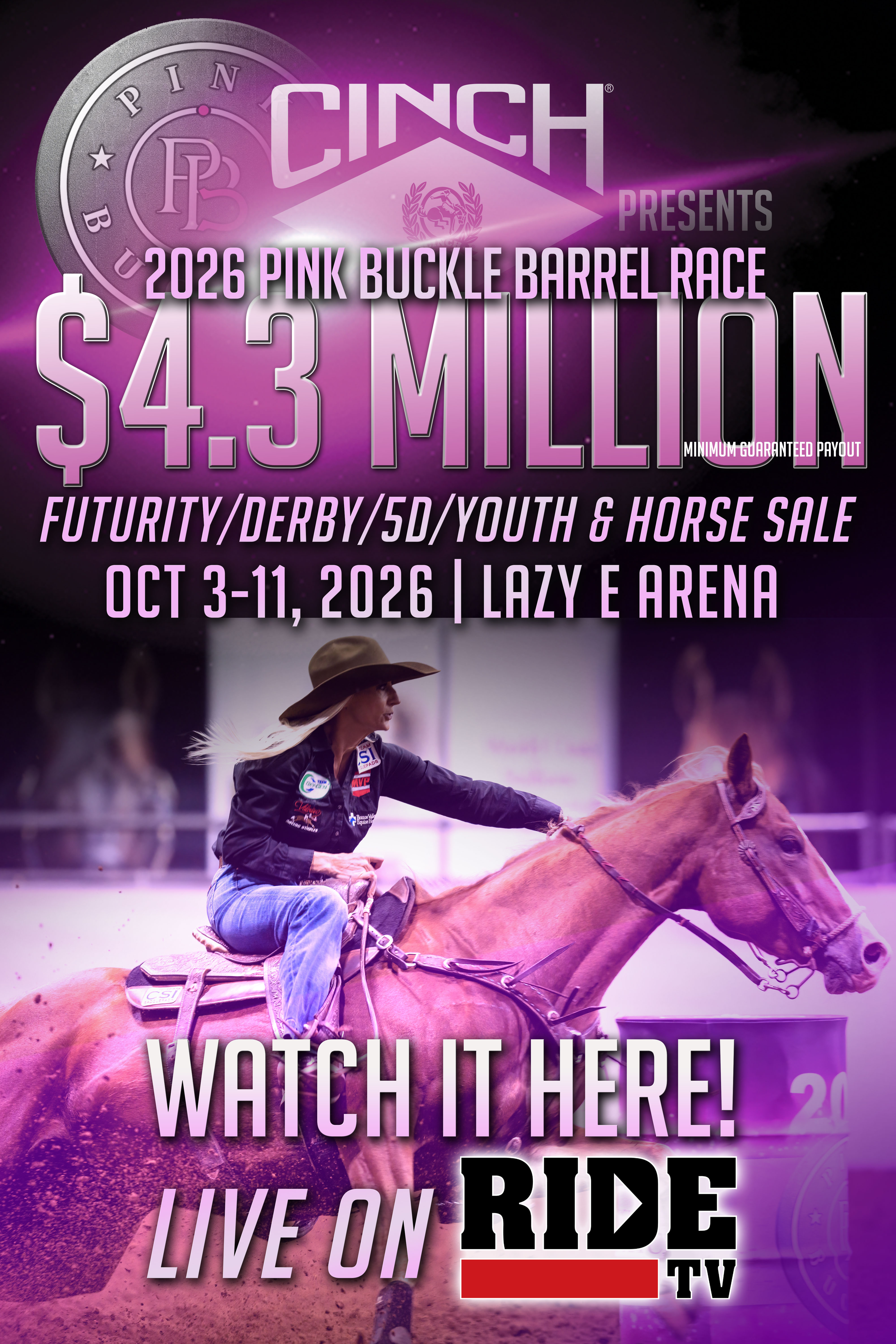Pink Buckle Barrel Race
