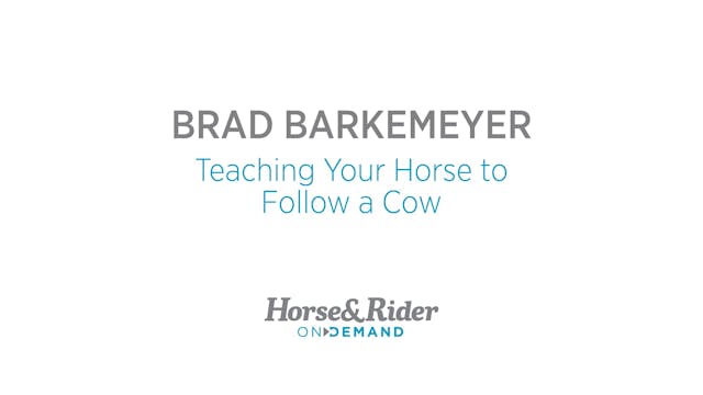 Teaching Your Horse to Follow the Cow