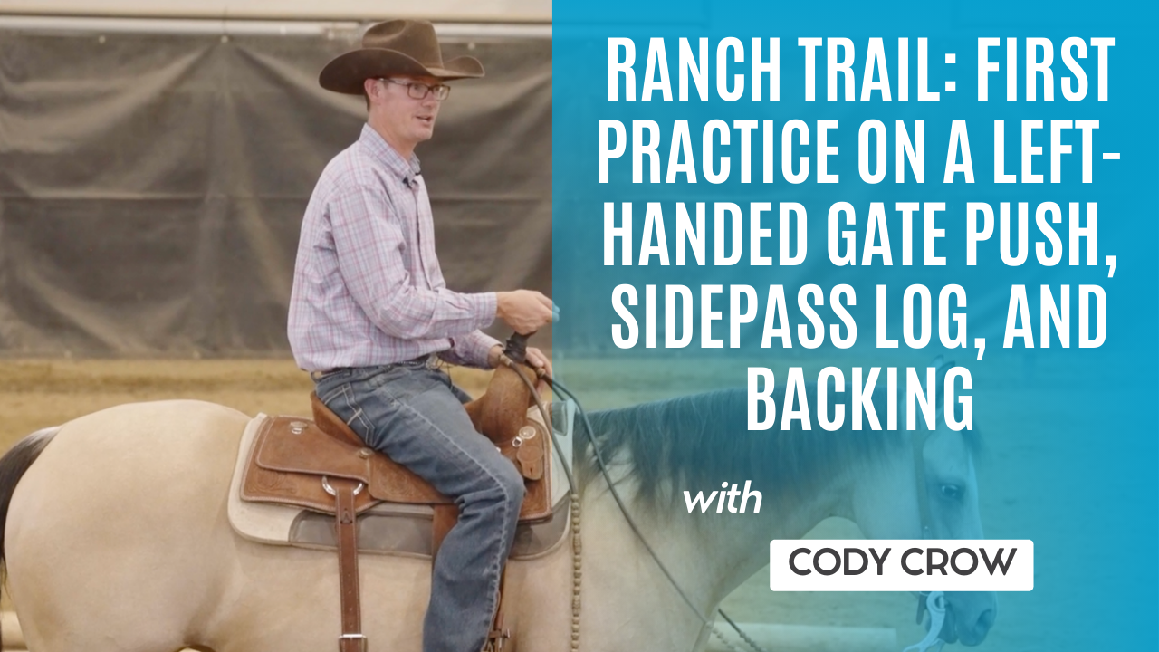Ranch Trail: First Practice on a Left-Handed Gate Push, Sidepass Log and Backing