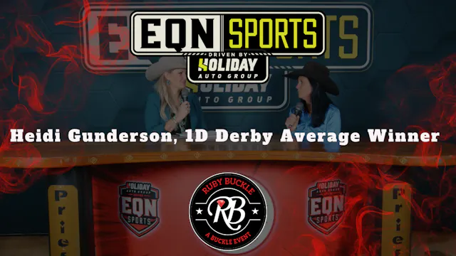 Heidi Gunderson, 1D Derby Average Win...