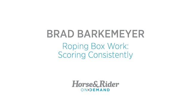 Rope Horse Work: Scoring Consistently