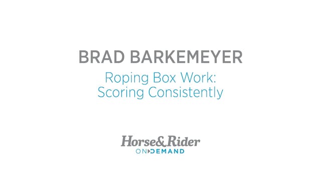 Rope Horse Work: Scoring Consistently