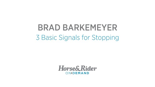 3 Basic Signals for Stopping