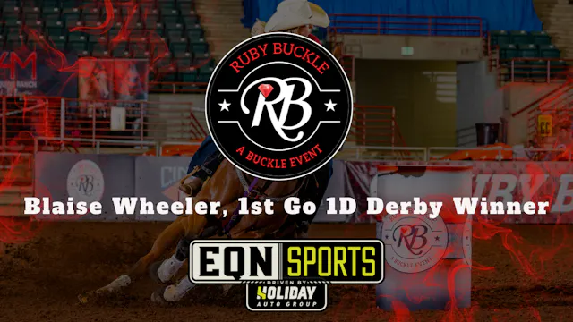 Blaise Wheeler, 1st Go 1D Derby Winne...