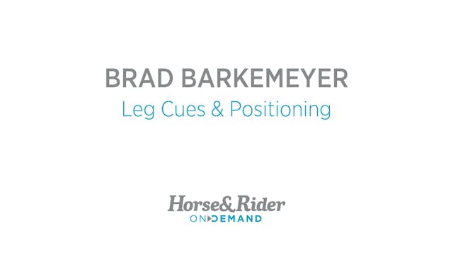 3 Leg Cues for Horse Training