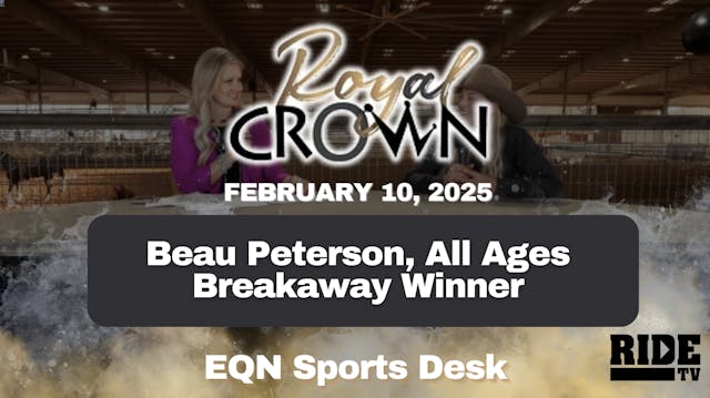 Beau Peterson, All Ages Breakaway Win...