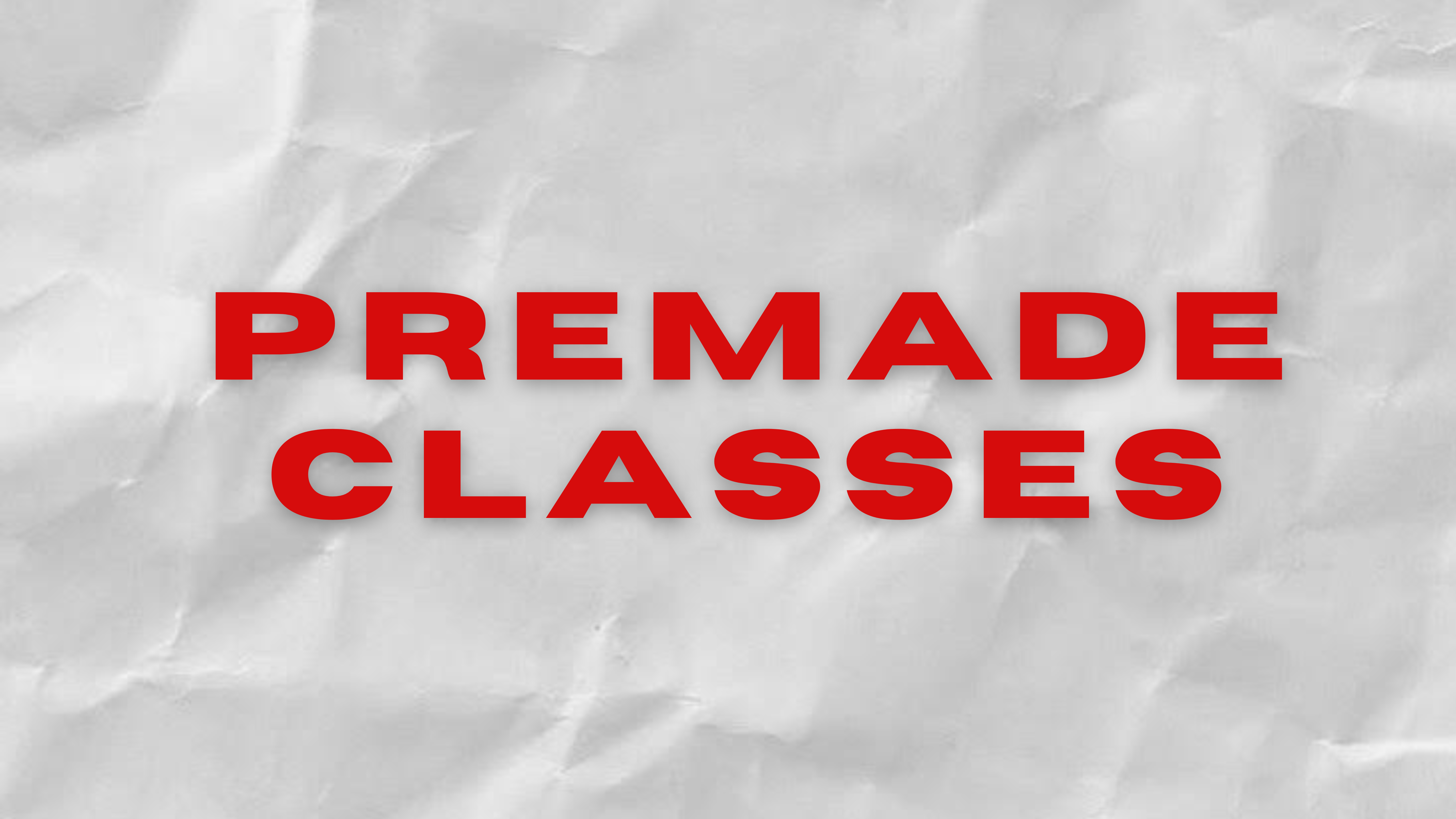 Premade Class Playlists