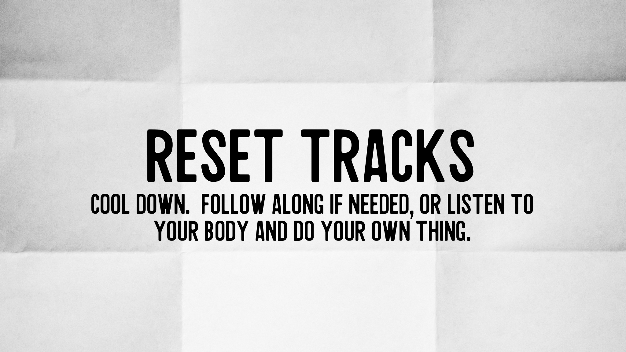RESET TRACKS