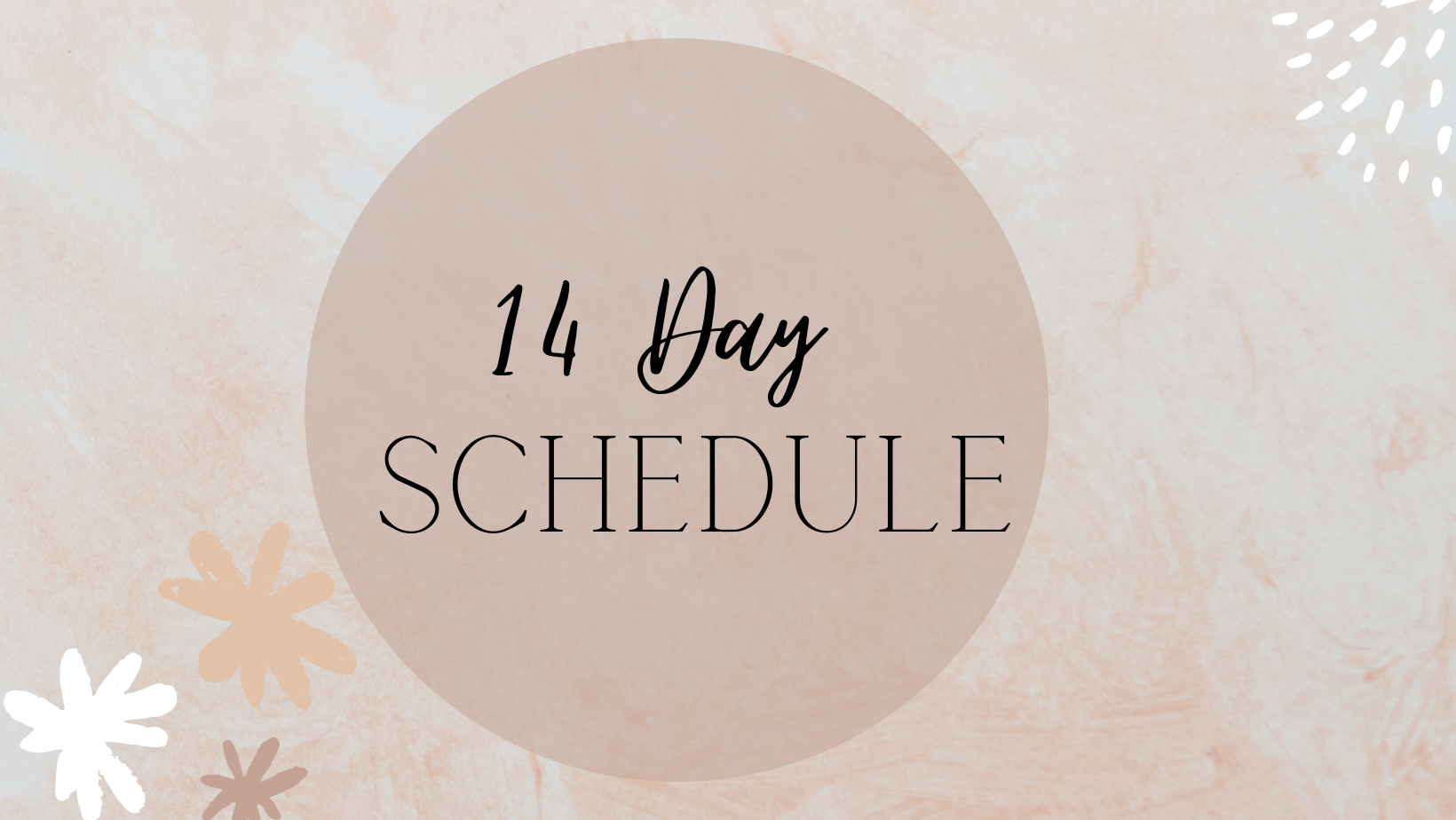 Mindset & Movement Schedule