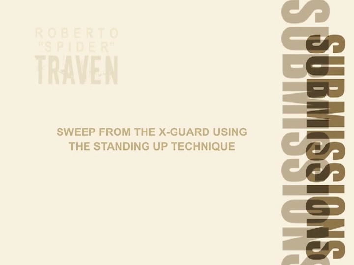 Sweep from the x-guard using the standing up technique