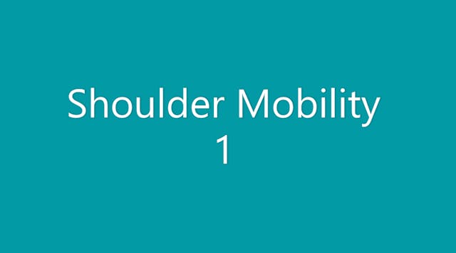 Shoulder Mobility 1