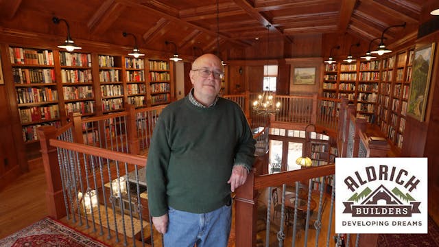 This man lives in a huge library