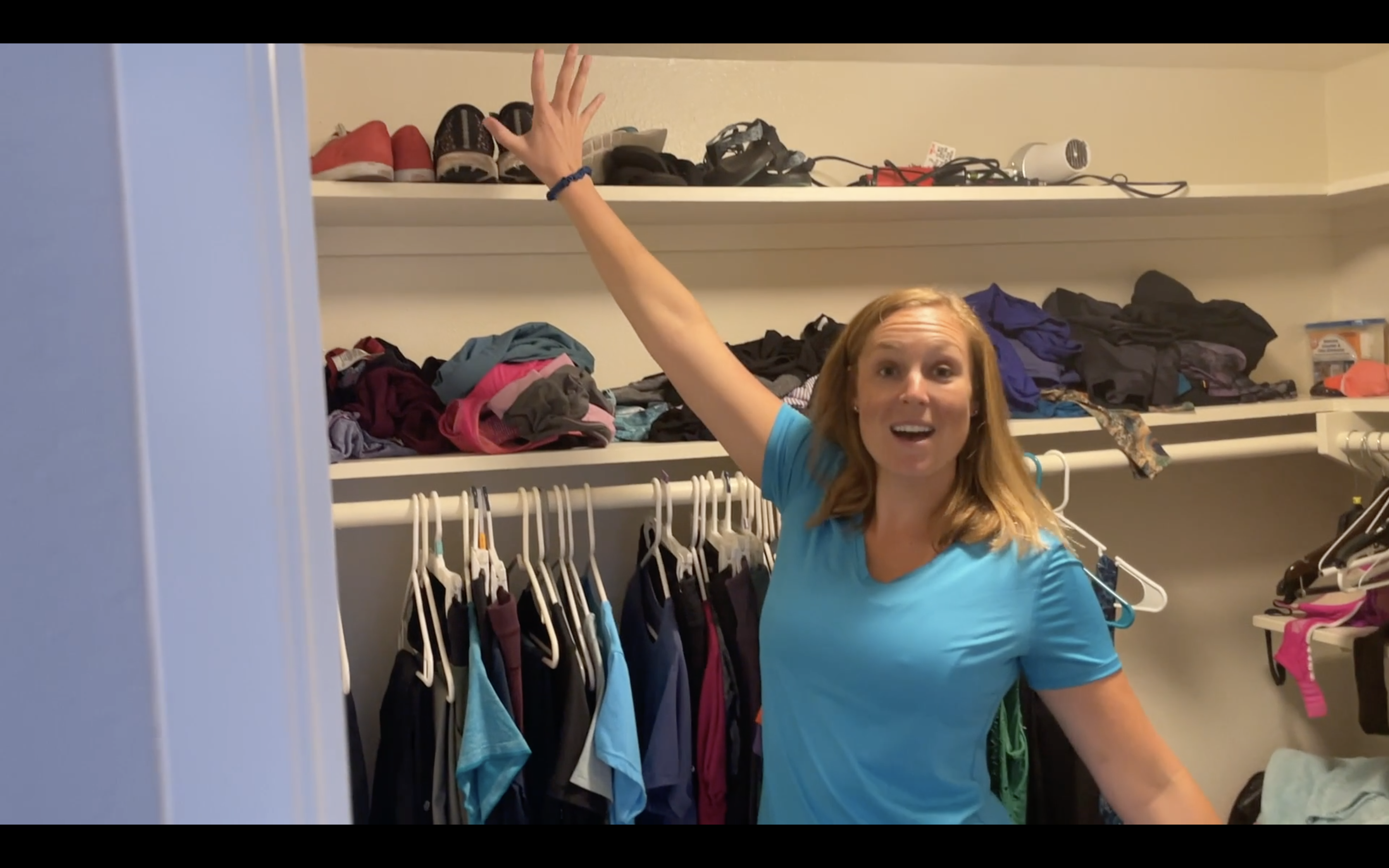 Reaching in your closet