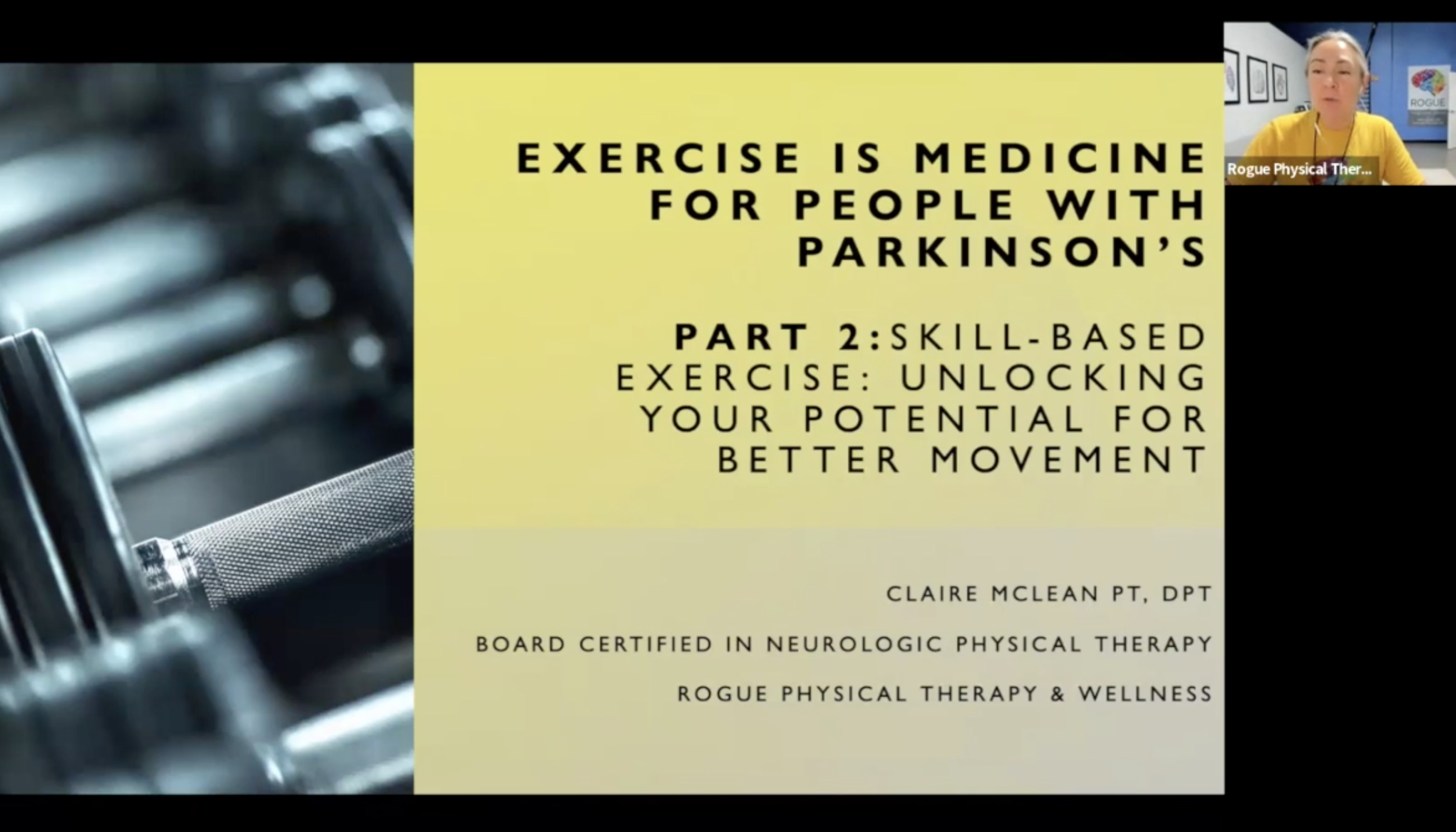 May 2025 ~ Educational Meeting ~ Exercise is Medicine ~ Part 2 Skilled Based
