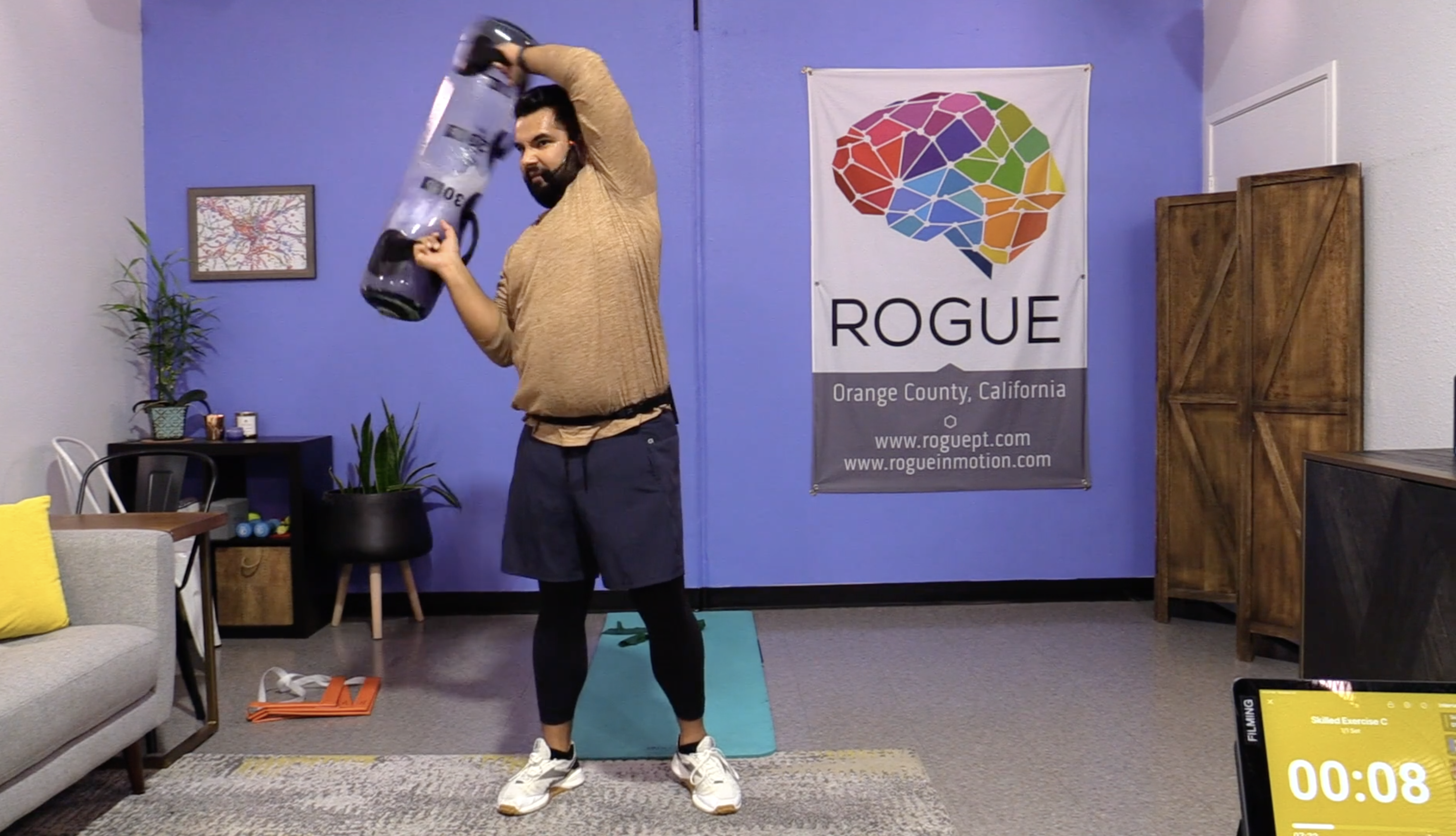 3-29-23 HIIT with Small Equipment - 20 lbs in Tidal Tank with Al!