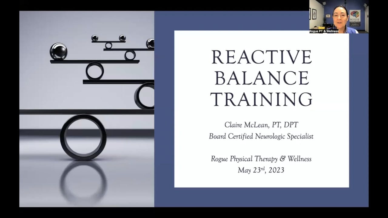 Reactive Balance Training May 2023 Educational Lecture 2020