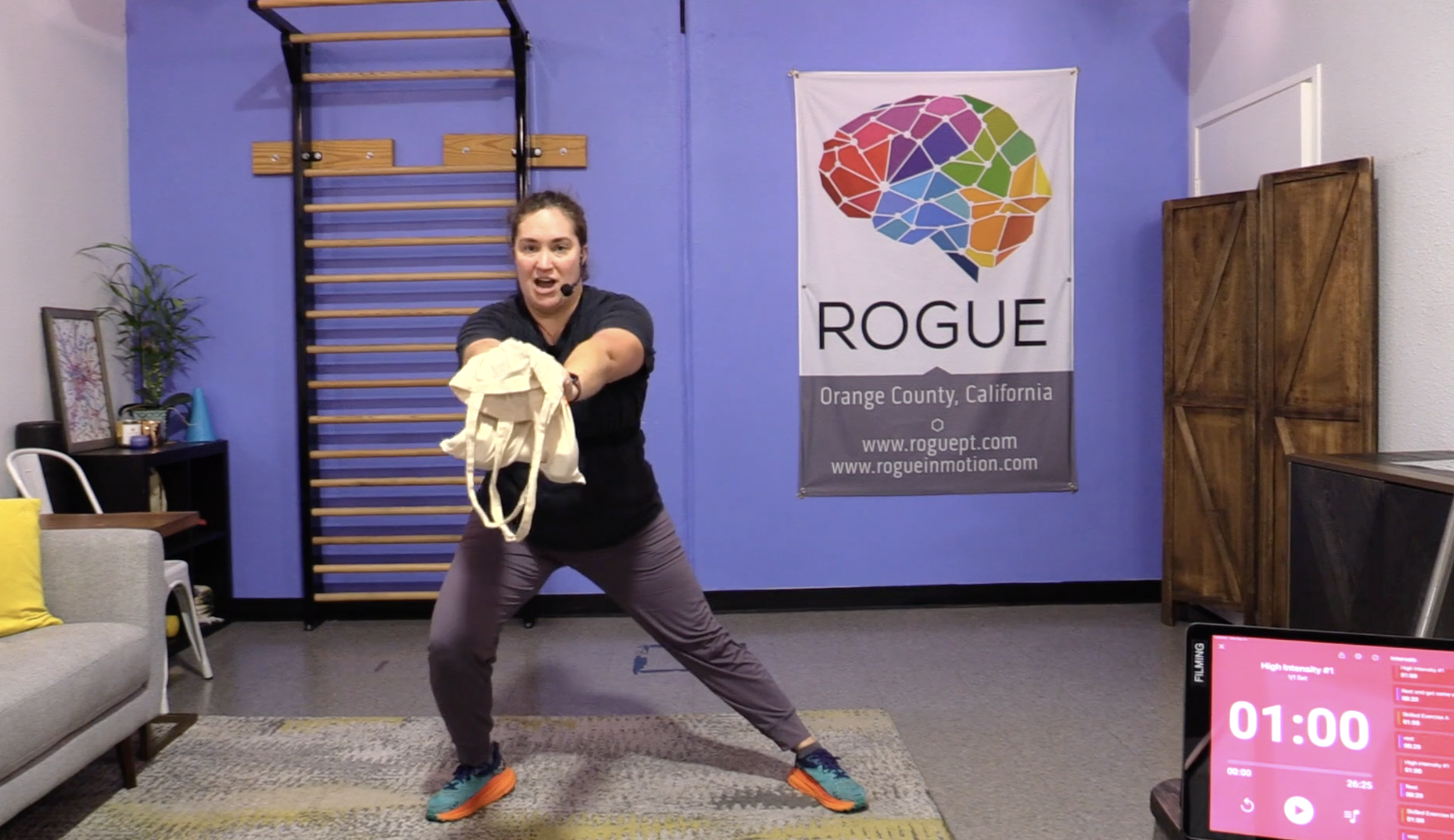 11-13-23 HIIT with Household Items ~ Weighted Bag ~ with Alyx!