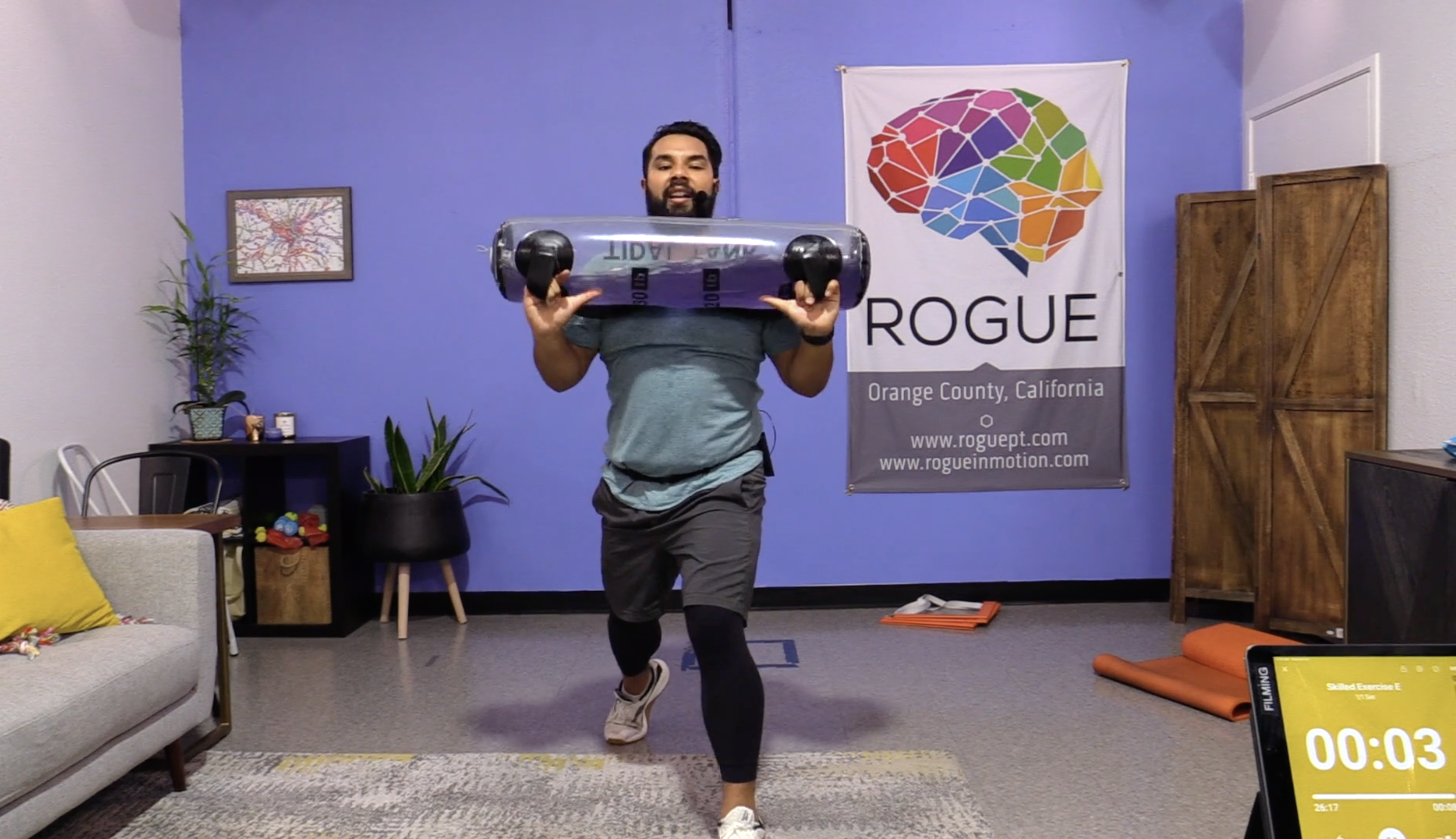 4-26-23 HIIT with Small Equipment - 20 lbs in Tidal Tank with Al!