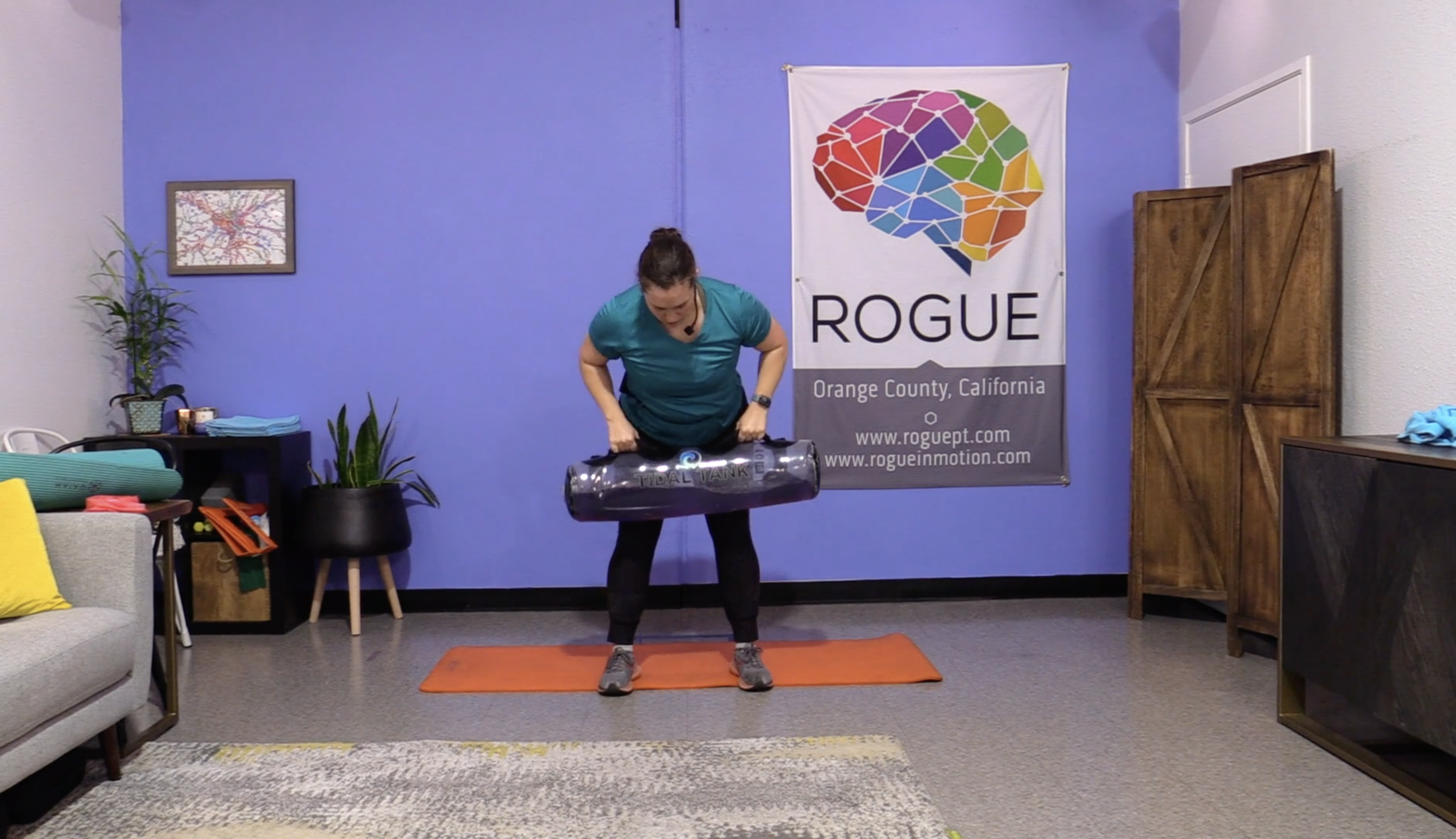 1-11-23 HIIT with Small Equipment - 20 lbs in Tidal Tank with Alyx!