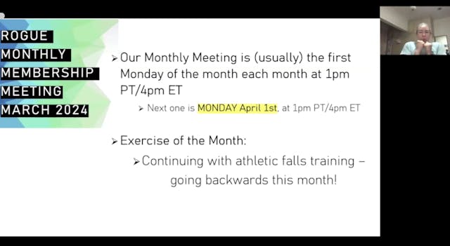 March 2024 Monthly Membership Meeting