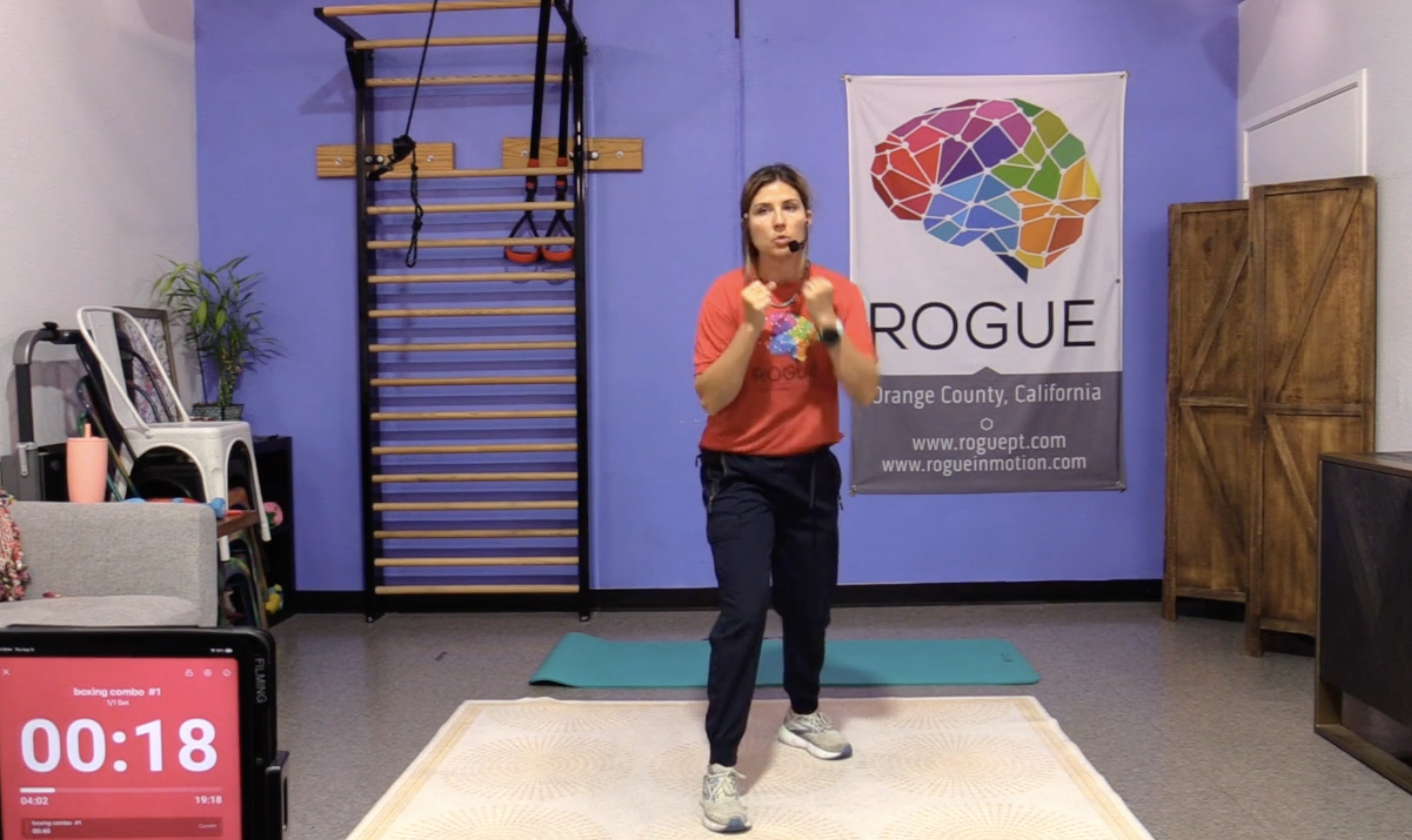8-14-25 Boxing ~ Thursday ~ Balance + Posture with Katherine (Theraband)!