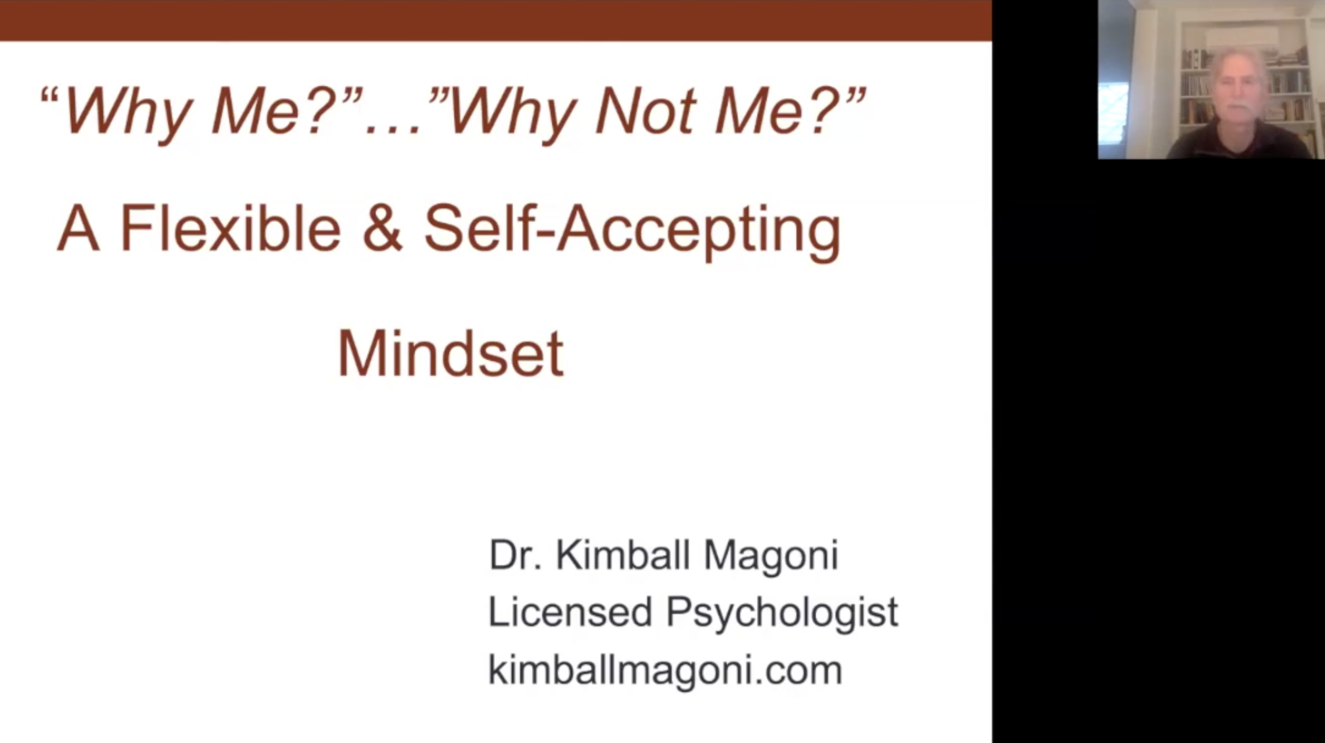 January 2024 Educational Lecture ~ Building Resiliance with Kimball Magoni