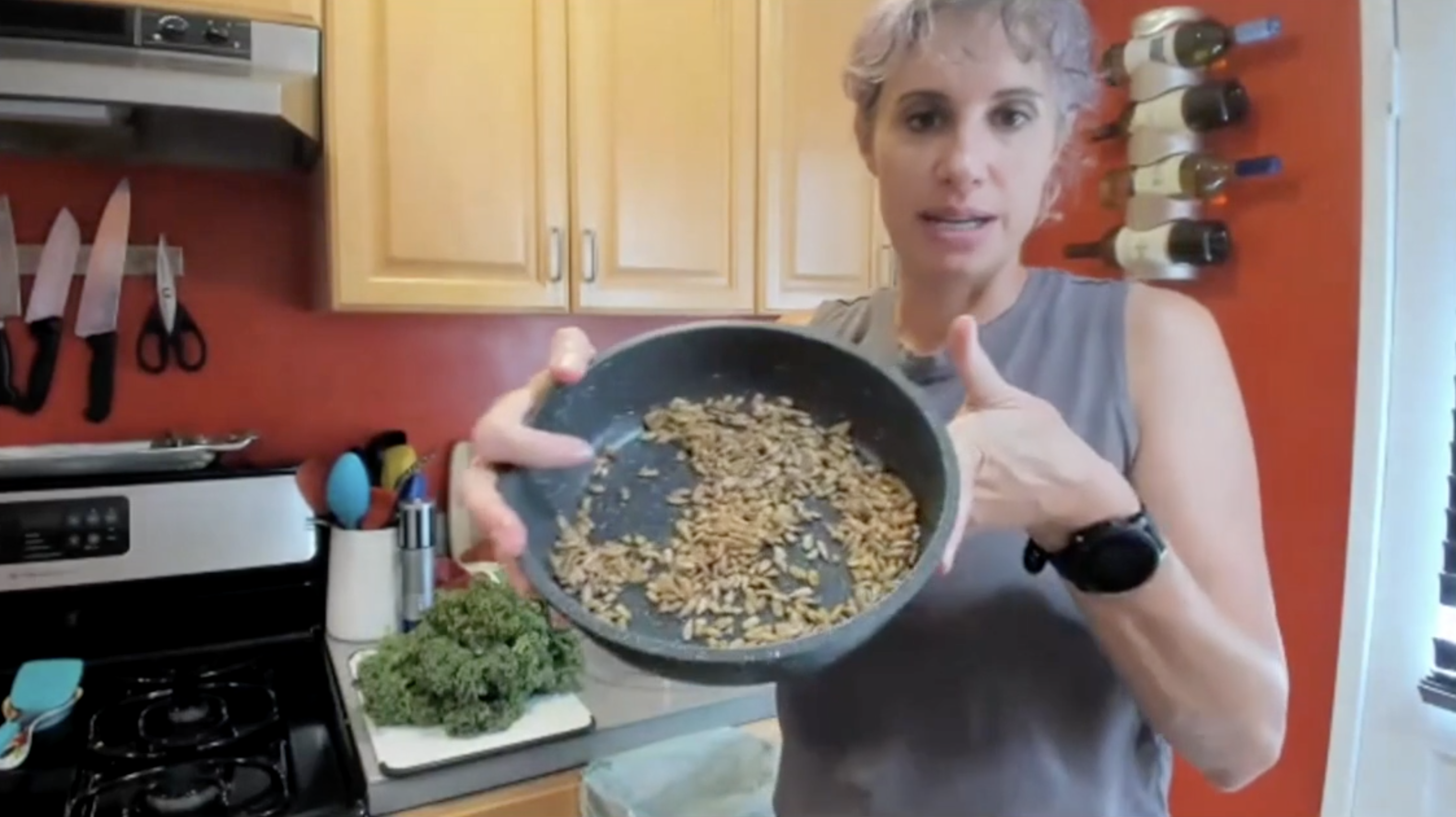 8-7-24 ~ Greek Kale Salad with Creamy Tahini Dressing (gf) ~ Cooking Class