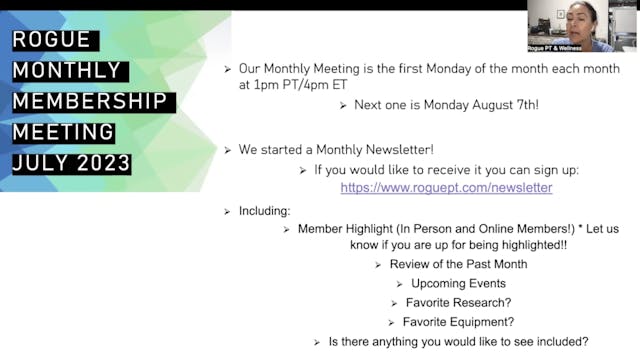 July 2023 Monthly Membership Meeting