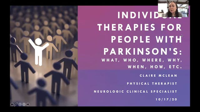 Individual Therapies that are Beneficial for Individuals with Parkinson's.