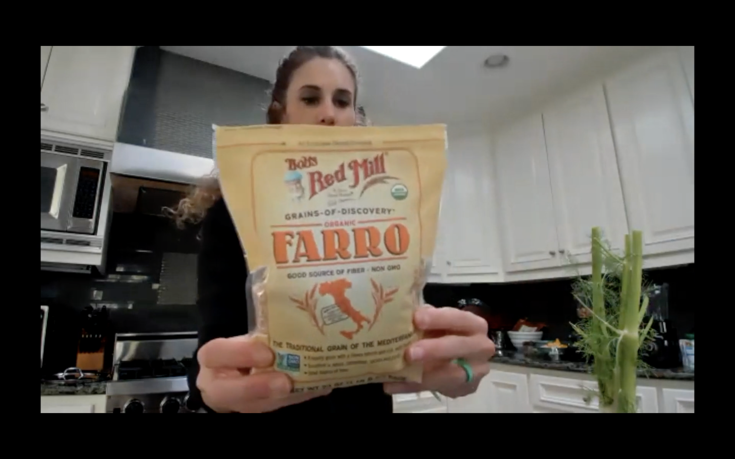 Baby Kale Salad with Farro, Grapes and Oranges + Curried Roasted Carrot Hummus!