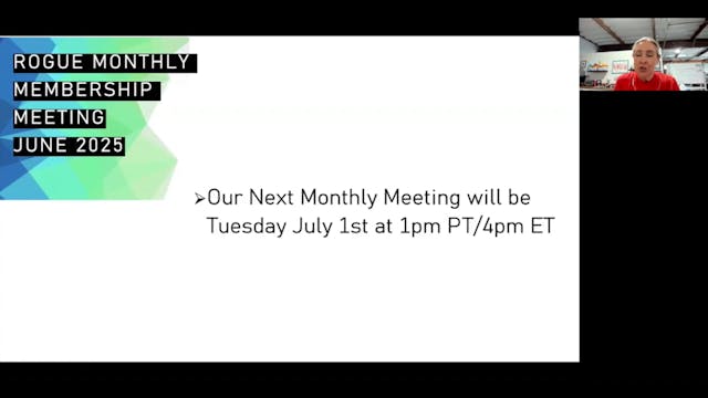 June 2025 Monthly Membership Meeting