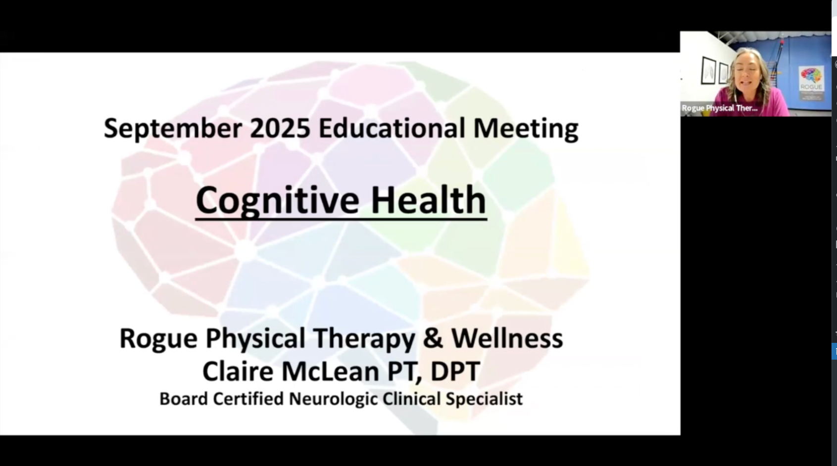September 2025 RIM Webinar ~ Cognitive Health