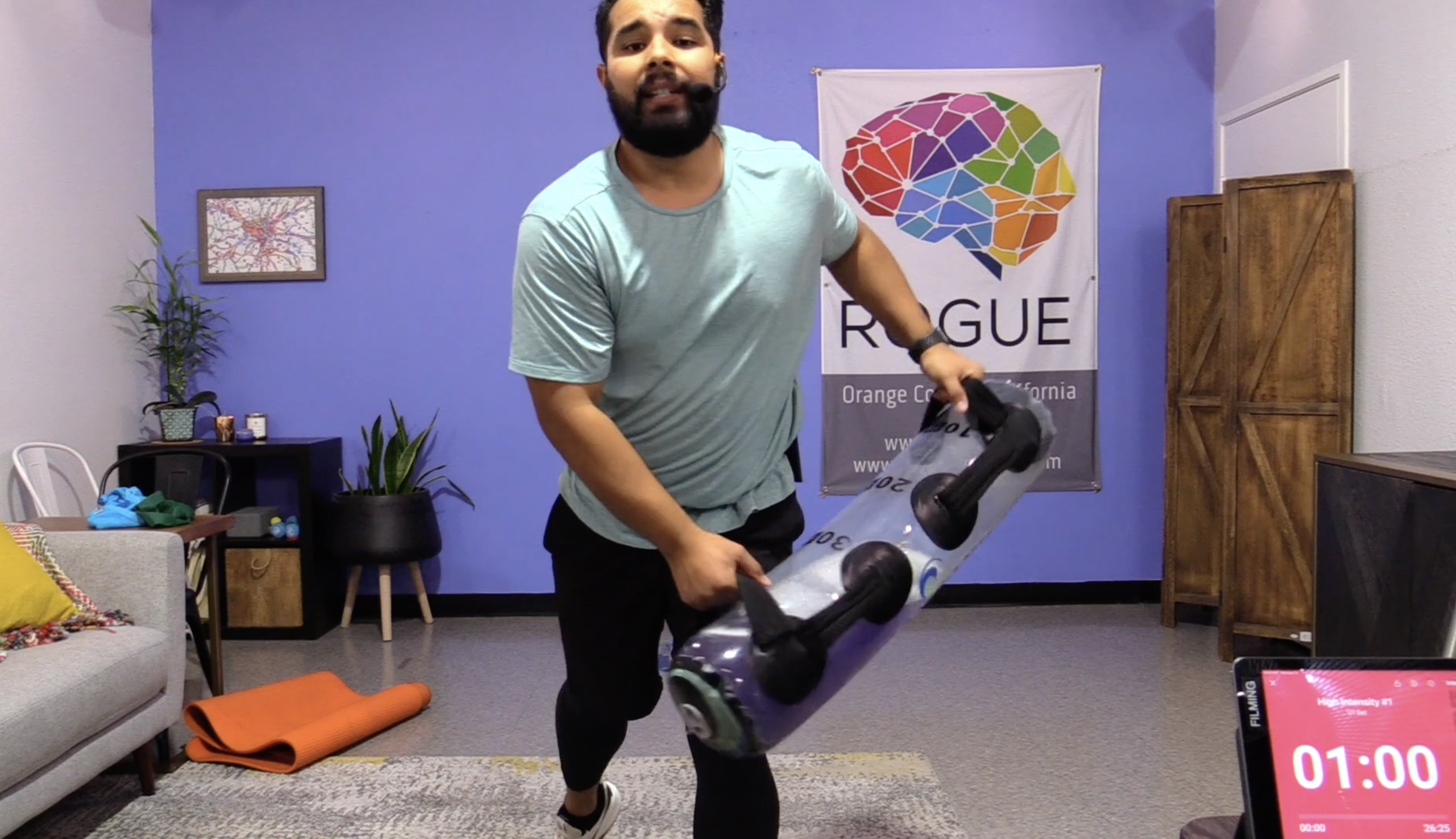 4-12-23 HIIT with Small Equipment - 20 lbs in Tidal Tank with Al!