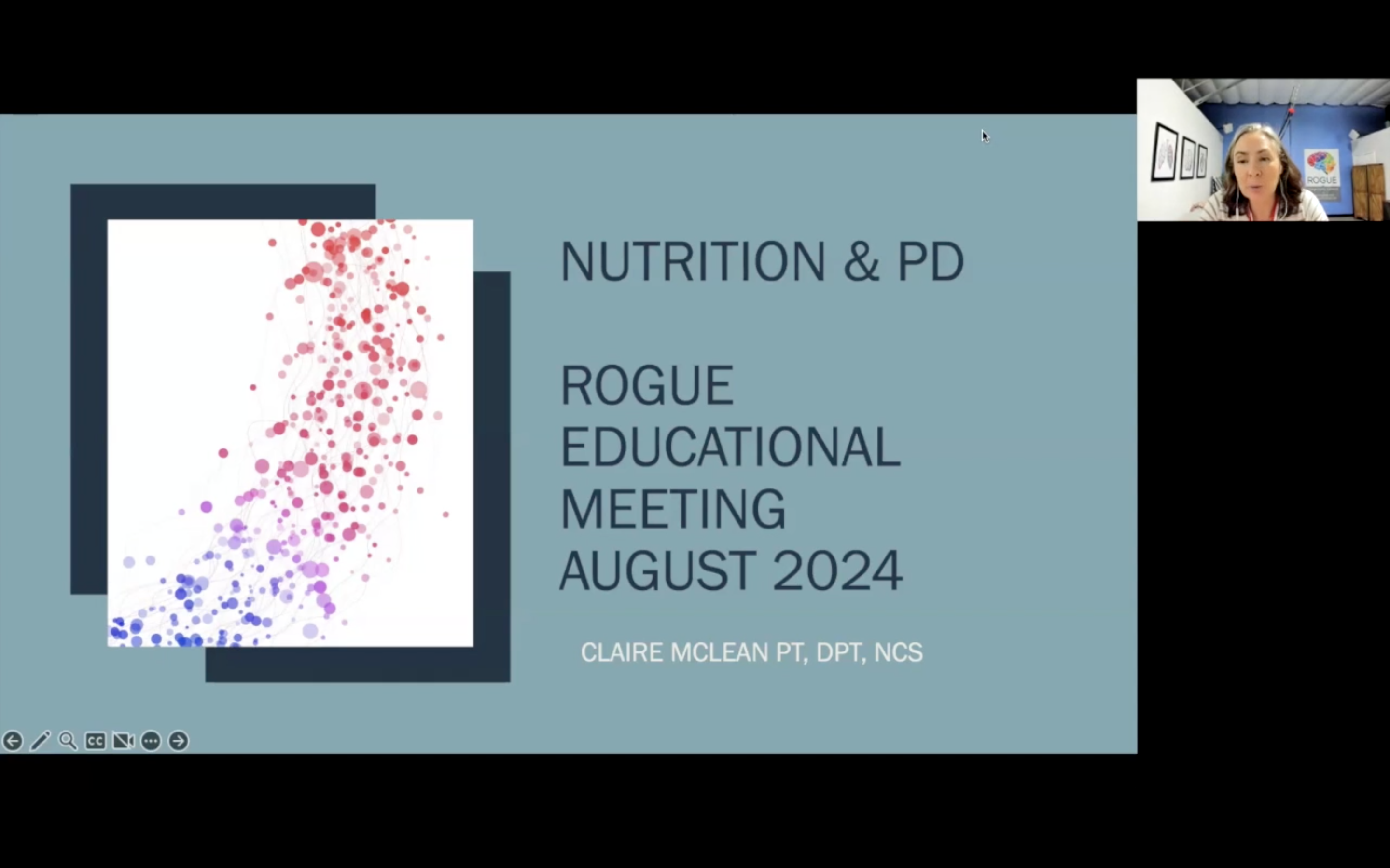 August 2024 Educational Lecture ~ Nutrition + Parkinson's
