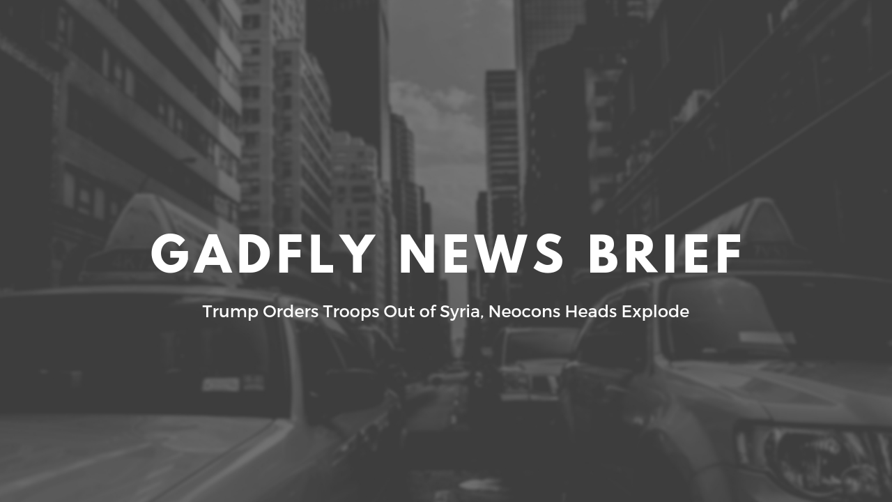 GF News Brief-: Trump Orders Troops Out of Syria, Neocons Heads Explode 10/8/19