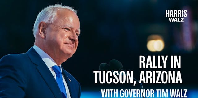 Gov. Tim Walz Rally Speech in Arizona