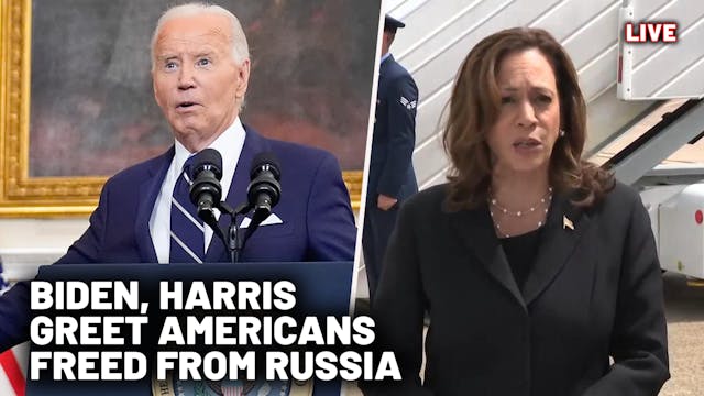 Biden, Harris greet Americans freed f...