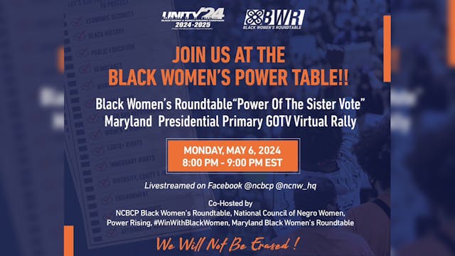 "Power Of The Sister Vote" Maryland P...